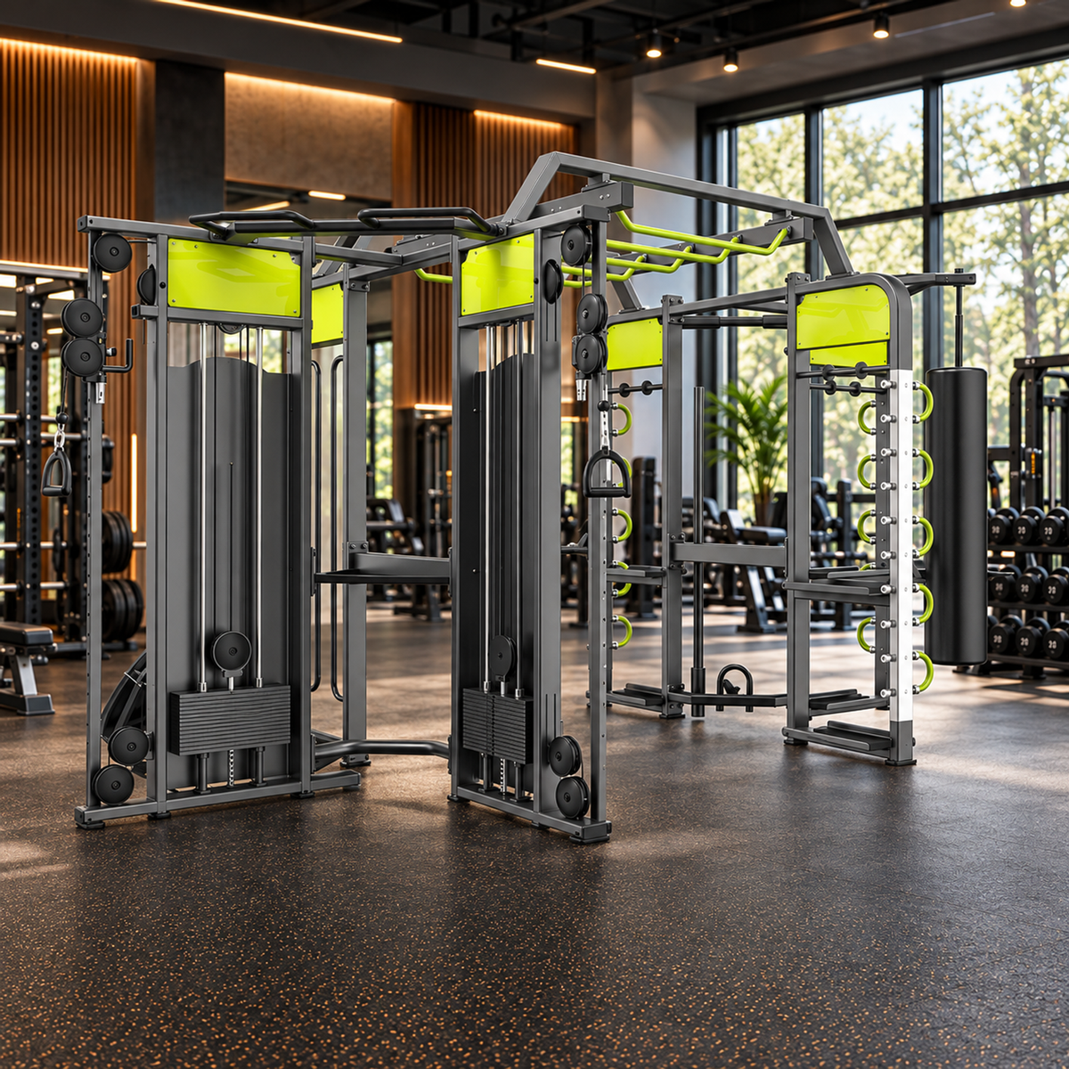 DHZ E360G Functional Training Tower im professionellen Performance-Fitnessstudio