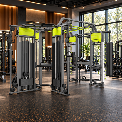 DHZ E360G Functional Training Tower im professionellen Performance-Fitnessstudio