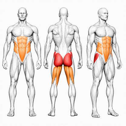 DHZ A604 Multi Abductor – Plate Loaded Abductor Maschine – trainierte Muskelgruppen als anatomische Übersicht