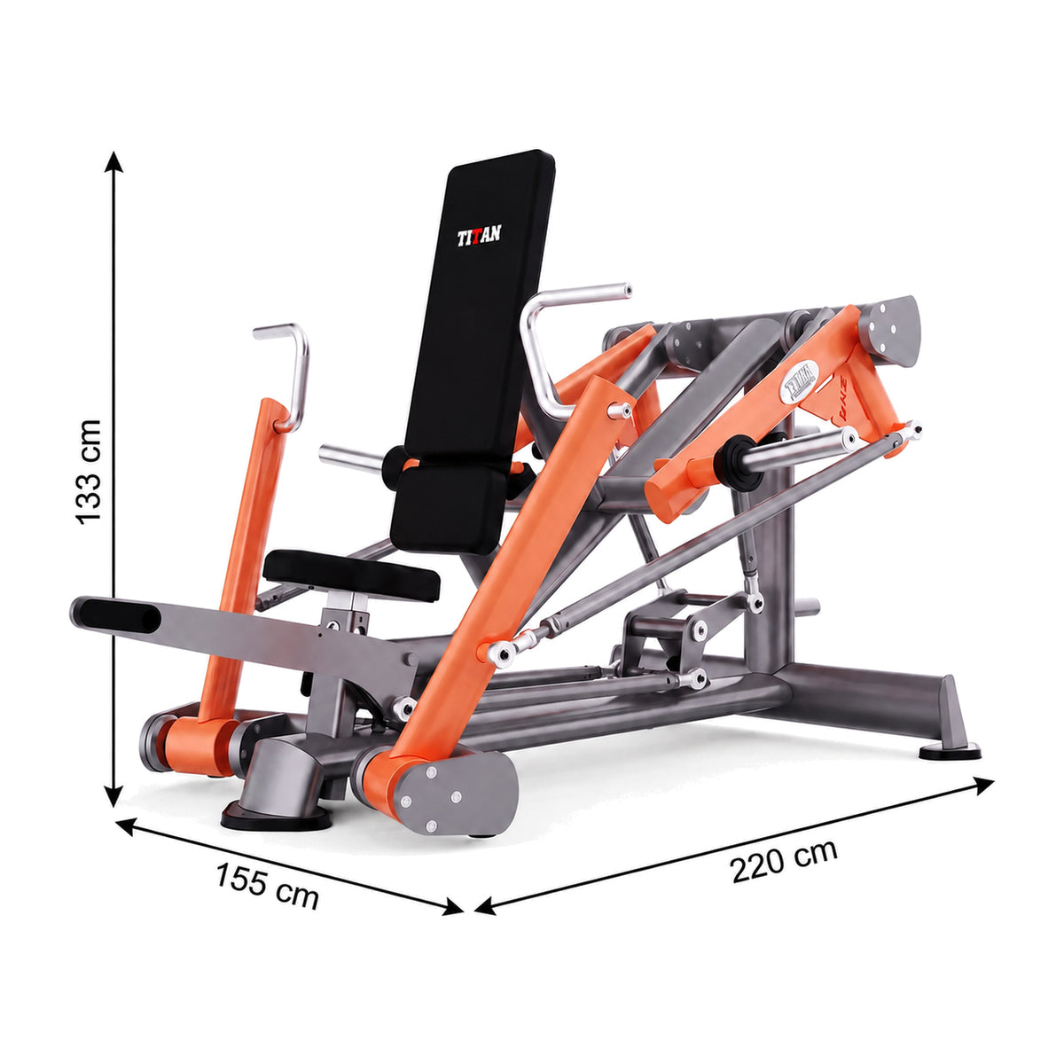 DHZ TITAN Extreme T905 Super Decline Chest Press – Brustpresse für unteres Brusttraining – super decline chest press untere brust abmessungen