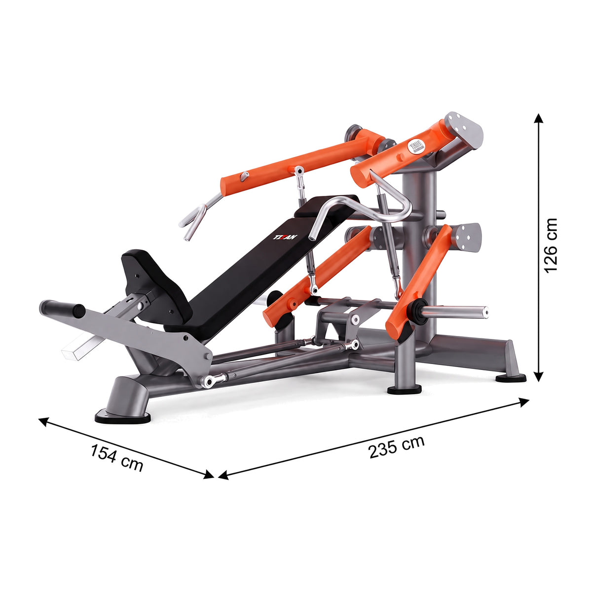 DHZ TITAN Extreme T910 Super Incline Chest Press – Schrägbank Brustpresse für obere Brust – super incline chest press obere brust abmessungen