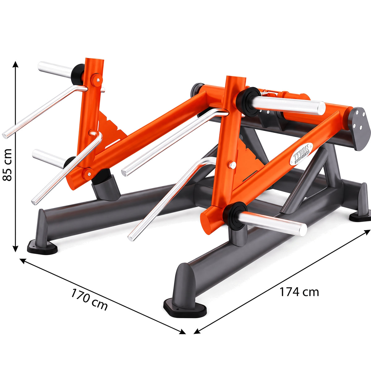 DHZ TITAN Extreme T918 Double Deadlift – Kreuzhebe-Maschine für Rücken- und Beintraining – double deadlift kreuzheben abmessungen