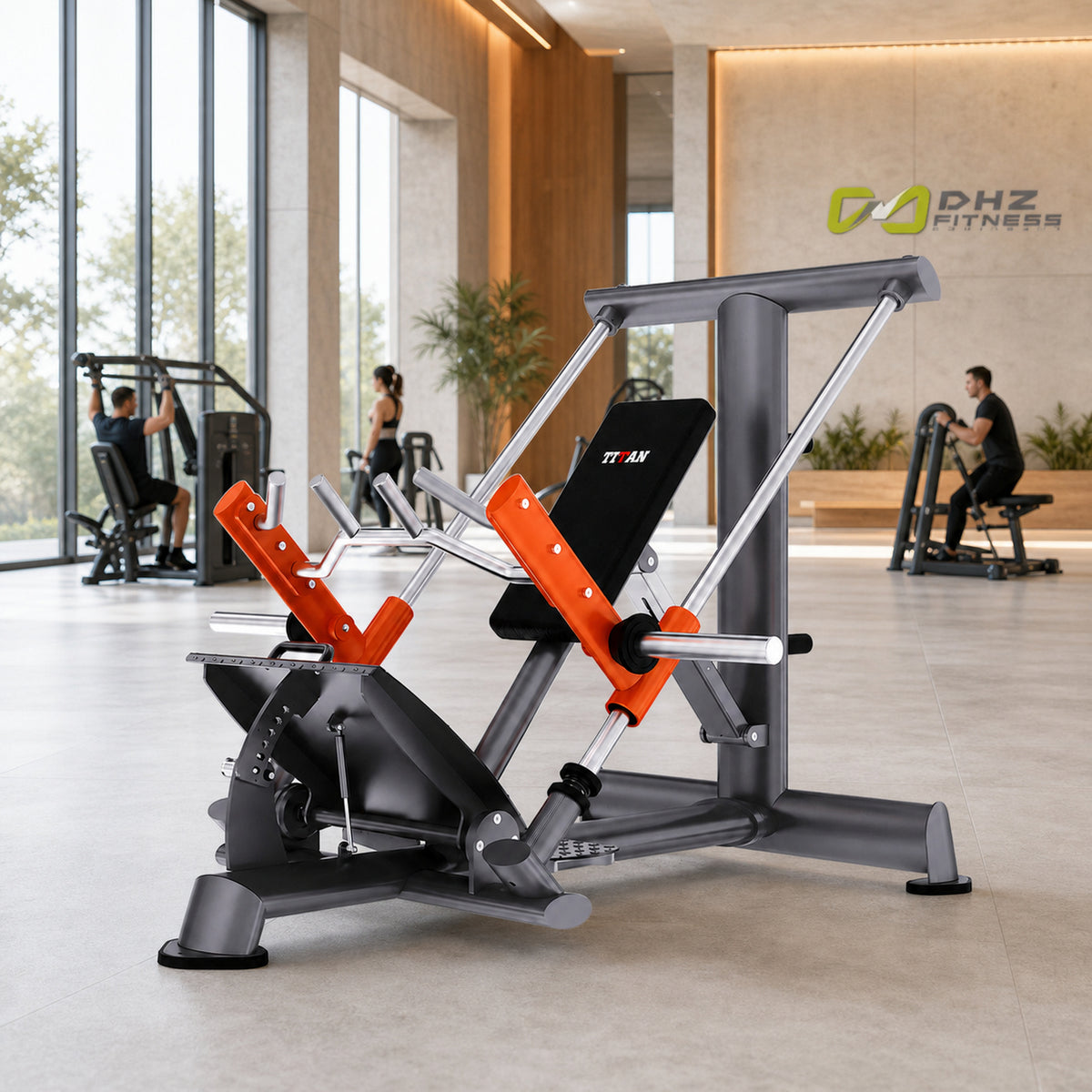 DHZ TITAN Extreme T923 Incline Linear Row – Linearer Rückentrainer – incline linear row rueckentrainer premium ambiente hell