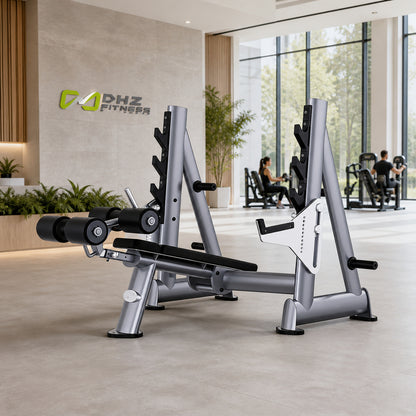 DHZ TITAN Extreme T931 Olympic Decline Bench – Professionelle Negativbank – olympic decline bench langhantelbank premium ambiente hell