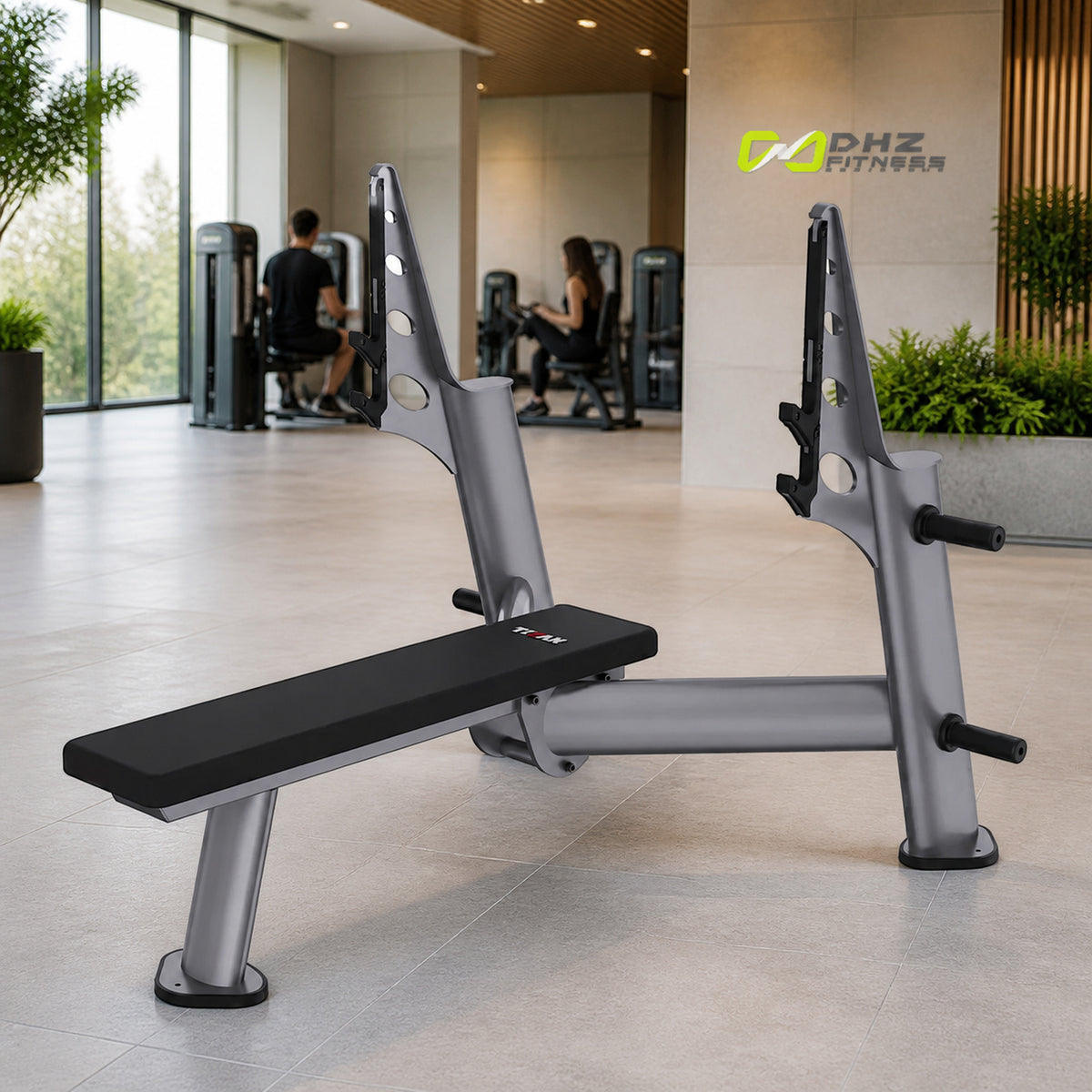 DHZ TITAN Extreme T933P Olympic Flat Bench – Olympische Flachbank – olympic flat bench langhantelbank premium ambiente hell