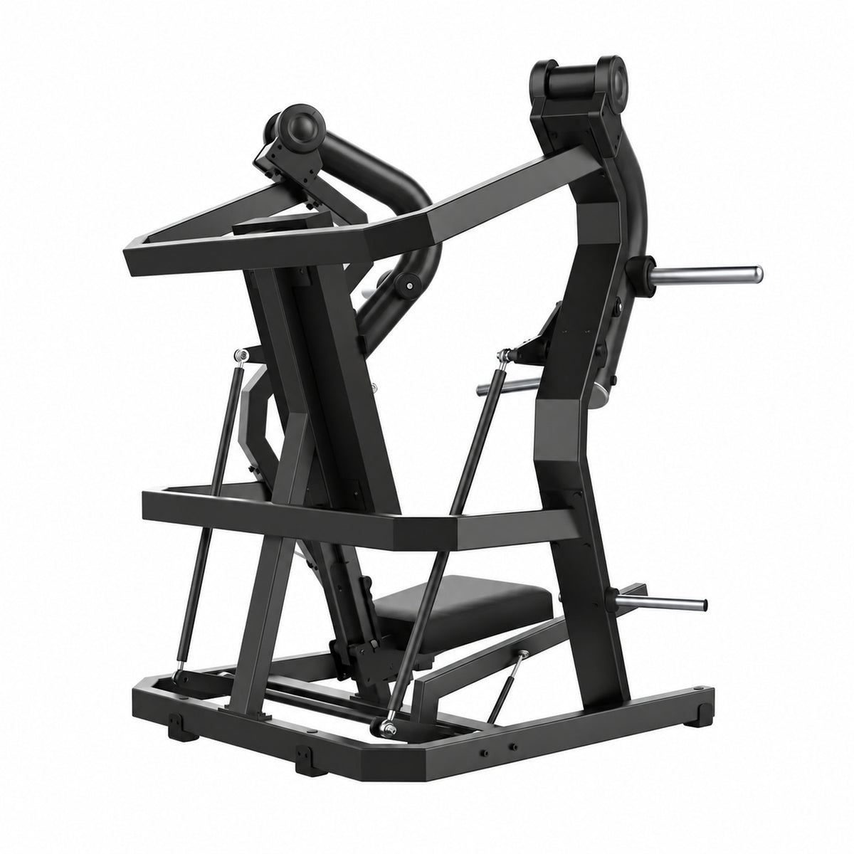DHZ Y900 Y905L Brustpresse (Chest Press) mit Einstiegshilfe in Schwarz-Schwarz – Rückansicht