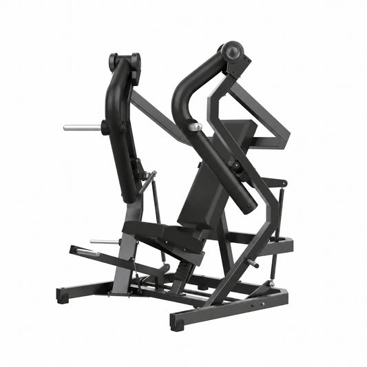DHZ Y900 Y910L Decline-Brustpresse (Low Chest Press) mit Einstiegshilfe in Schwarz-Schwarz – Hauptansicht