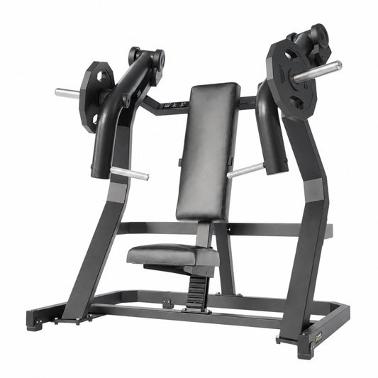 DHZ Y900 Y915 Schrägbank-Brustpresse (Incline Chest Press) in Schwarz-Schwarz – Hauptansicht