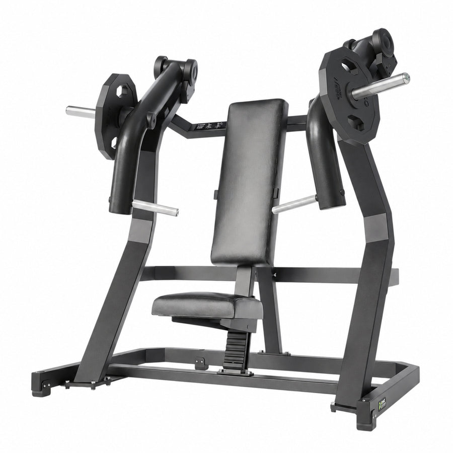 DHZ Y900 Y915 Schrägbank-Brustpresse (Incline Chest Press) in Schwarz-Schwarz – Hauptansicht