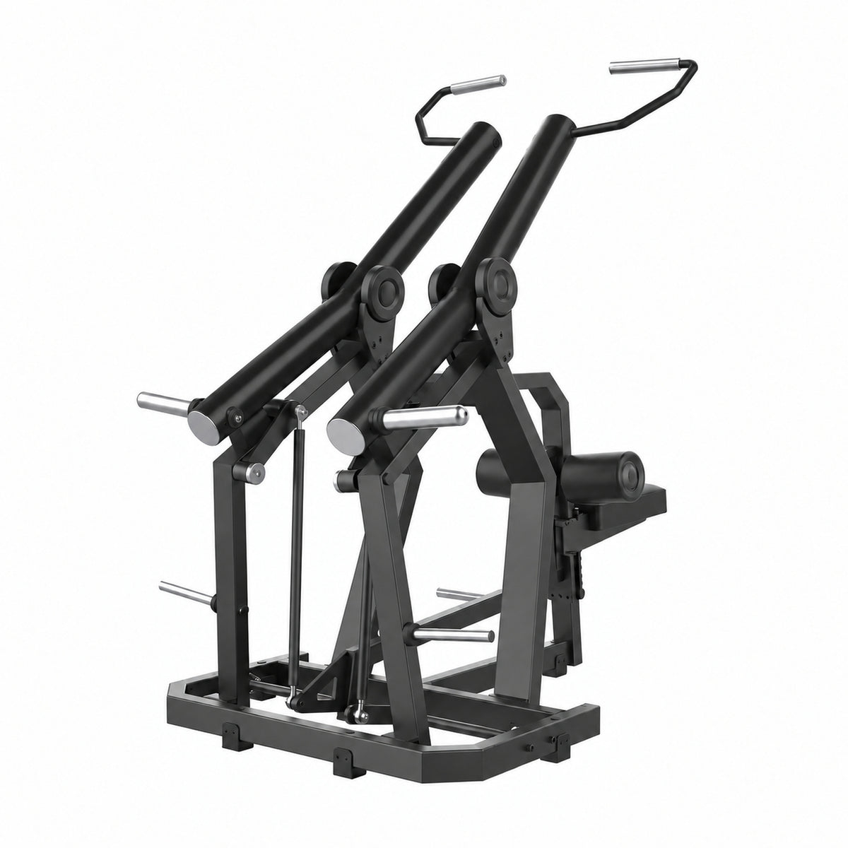 DHZ Y900 Y920L Latzugmaschine (Pull Down) mit Einstiegshilfe in Schwarz-Schwarz – Rückansicht
