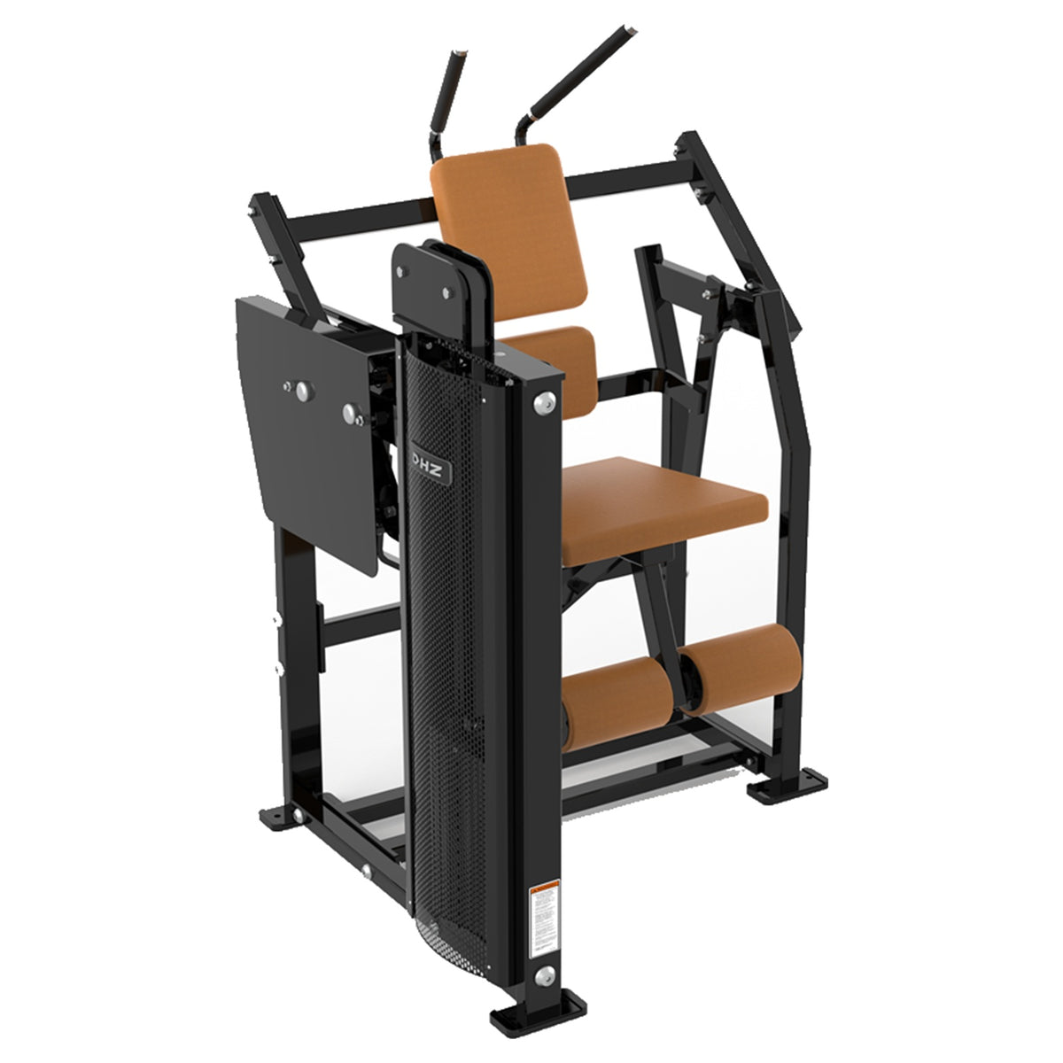 DHZ D-FORCE PM2046 Abdominal Crunch – Dual Weight Stack Bauchmaschine – braune Polster, Produktansicht 09