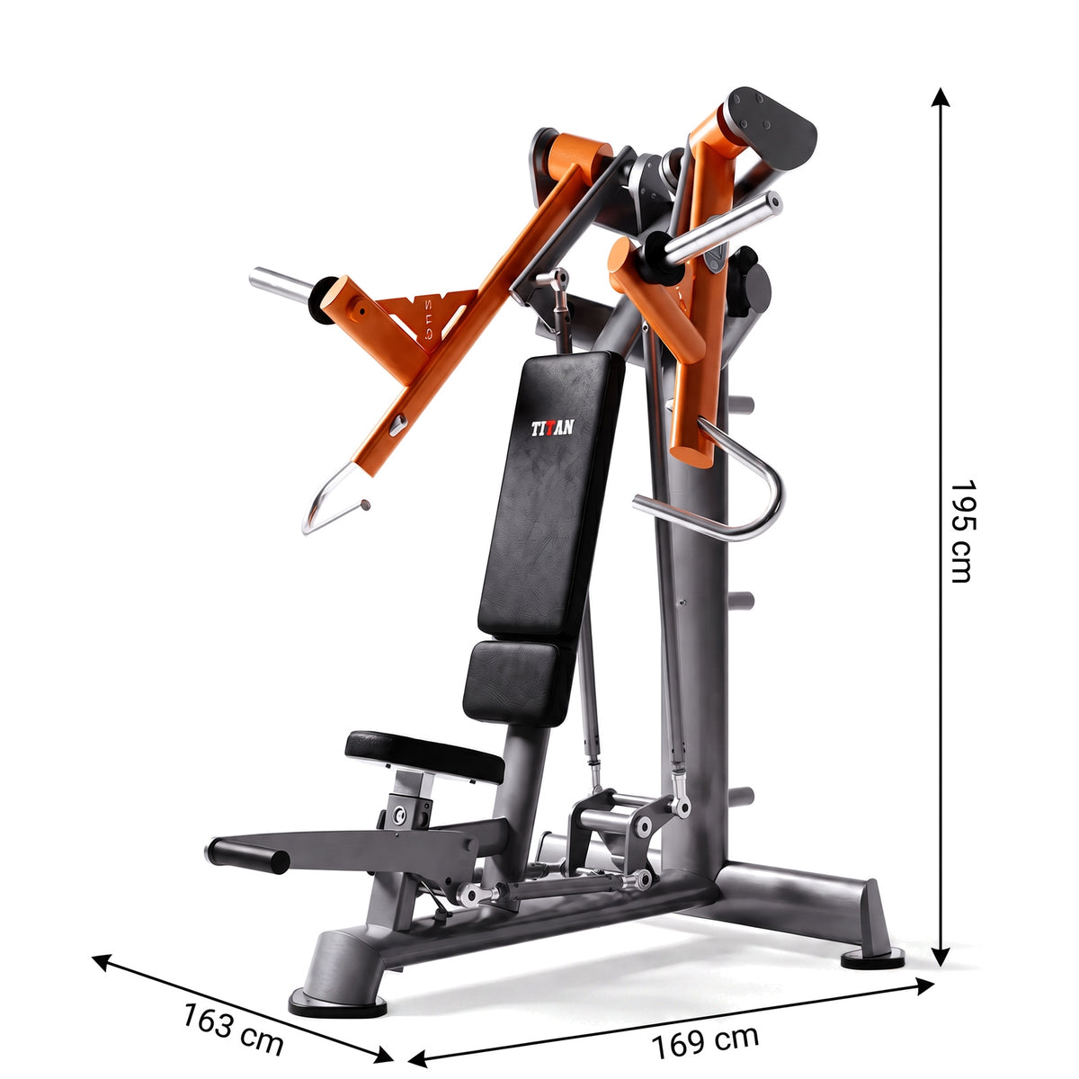 DHZ TITAN Extreme T903 Super Incline Wide Chest Press – Schrägbank – super incline wide chest press obere brust abmessungen