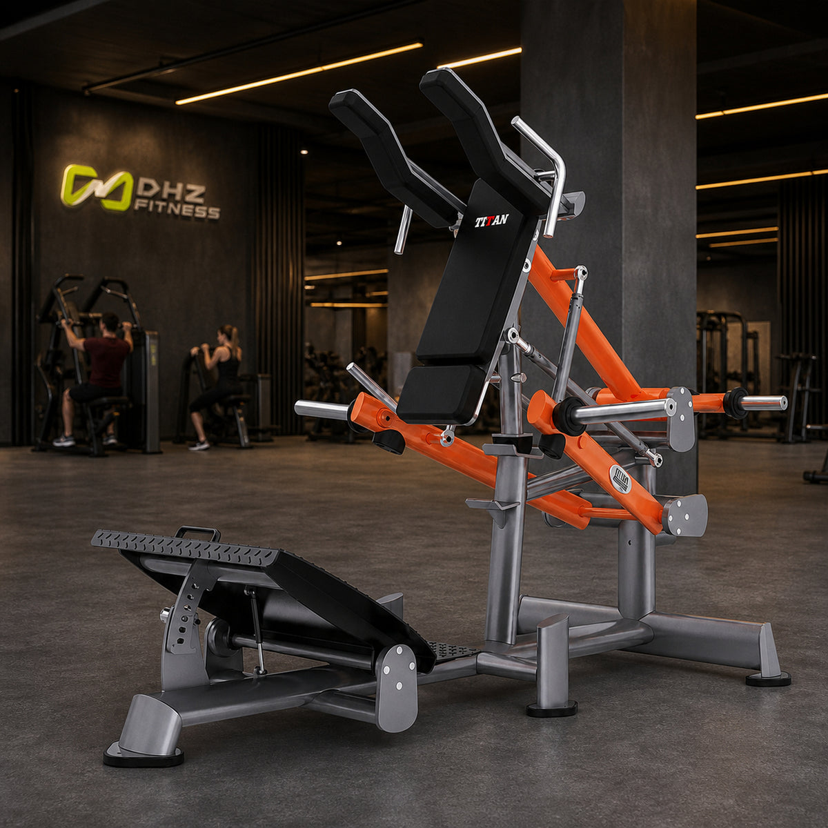 DHZ TITAN Extreme T911 Power Squat – Kniebeugenmaschine für Bein- und Gesäßtraining – power squat beintraining performance ambiente urban