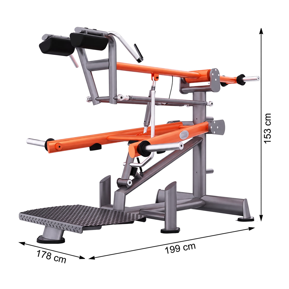 DHZ TITAN Extreme T912 Super Squat – Kniebeugenmaschine für Gesäß- und Beintraining – super squat gesaesstraining abmessungen