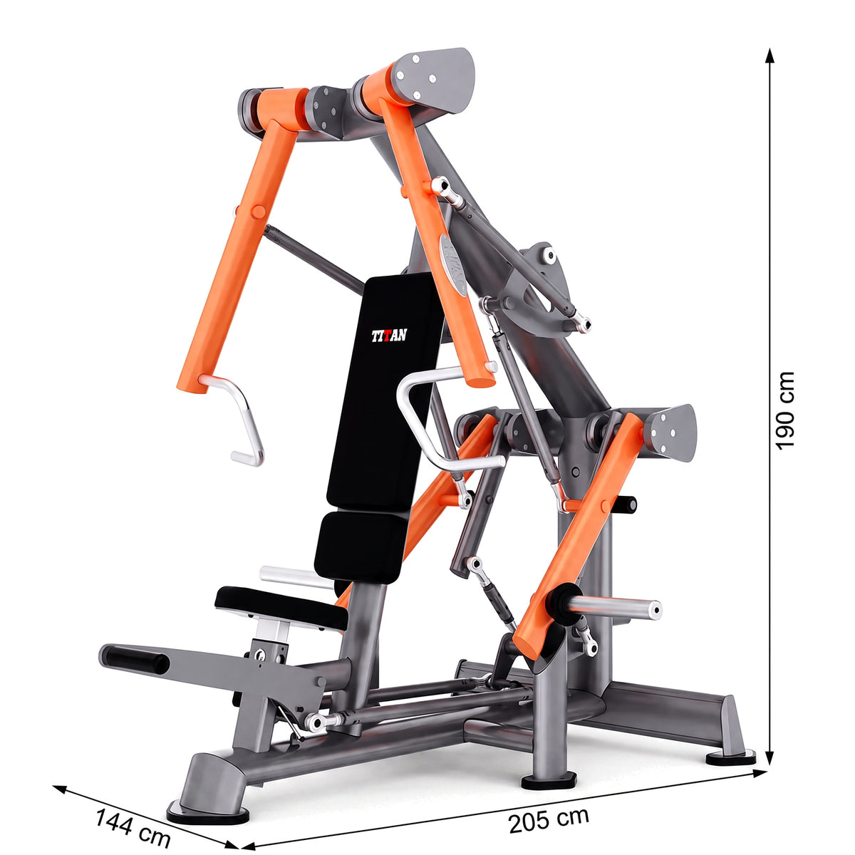 DHZ TITAN Extreme T914 Super Vertical Chest Press – Brustpresse für obere Brustmuskulatur – super vertical chest press obere brust abmessungen