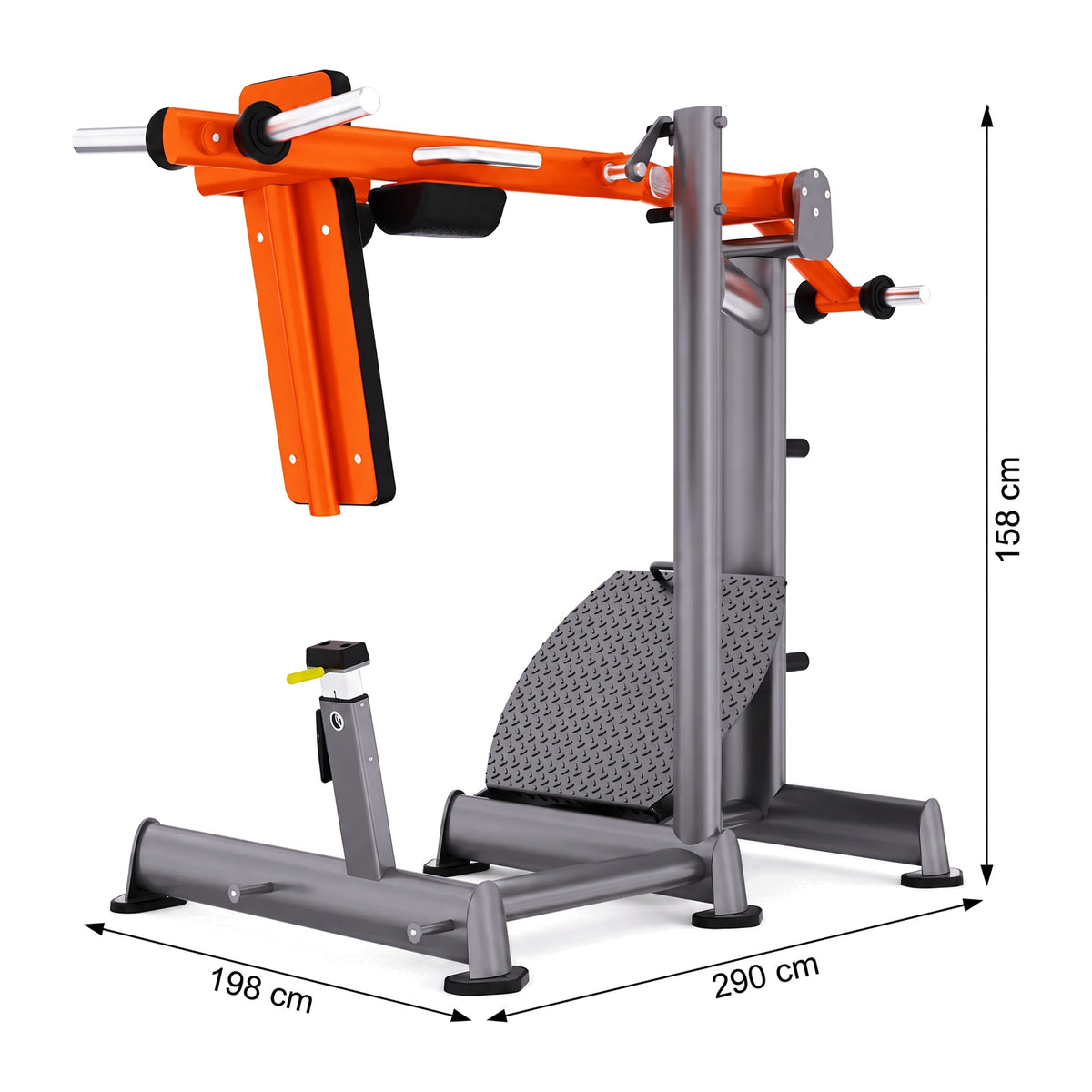 DHZ TITAN Extreme T916 Pendulum Squat – Kniebeugenmaschine für Bein- und Gesäßtraining – pendulum squat beintraining abmessungen