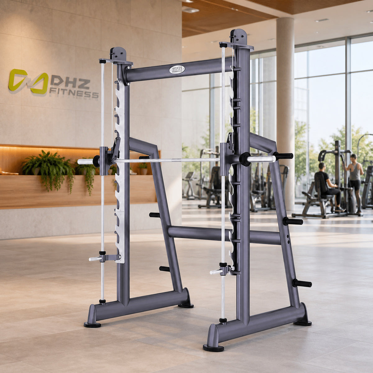 DHZ TITAN Extreme T938 Smith Squat Rack – Professionelle Smith Machine – smith squat rack premium ambiente hell