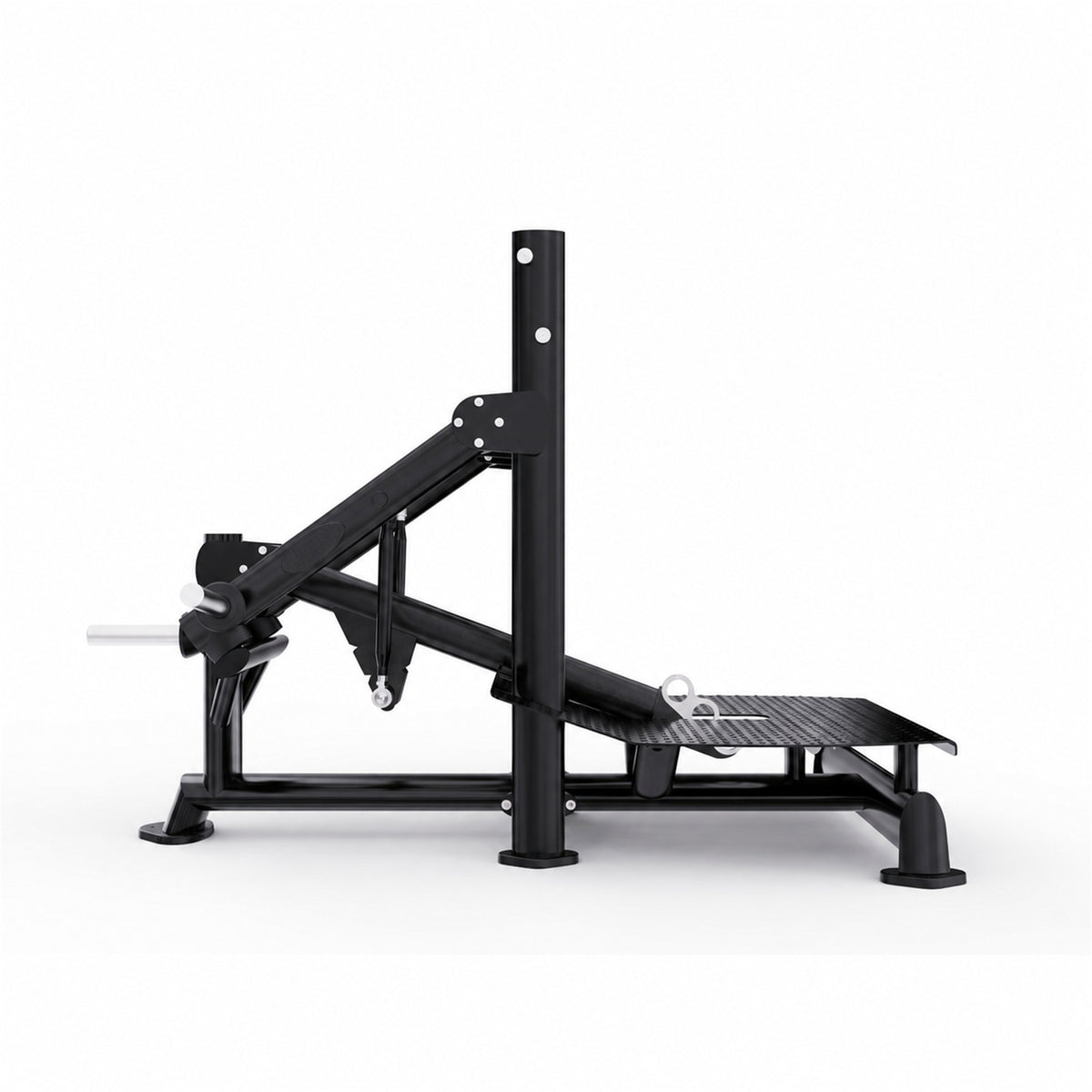 DHZ TITAN Extreme T940 Super Belt Squat – Professionelle Belt Squat Maschine für intensives Beintraining – super belt squat obsidian black seitenansicht
