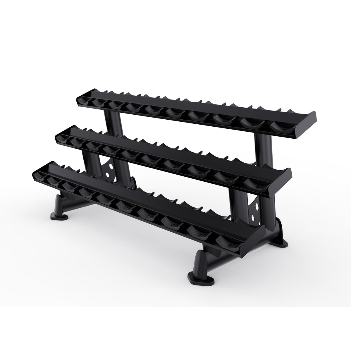 DHZ TITAN Extreme T944 3-Tier Dumbbell Rack – Kurzhantelständer – 3 tier dumbbell rack obsidian black hauptansicht