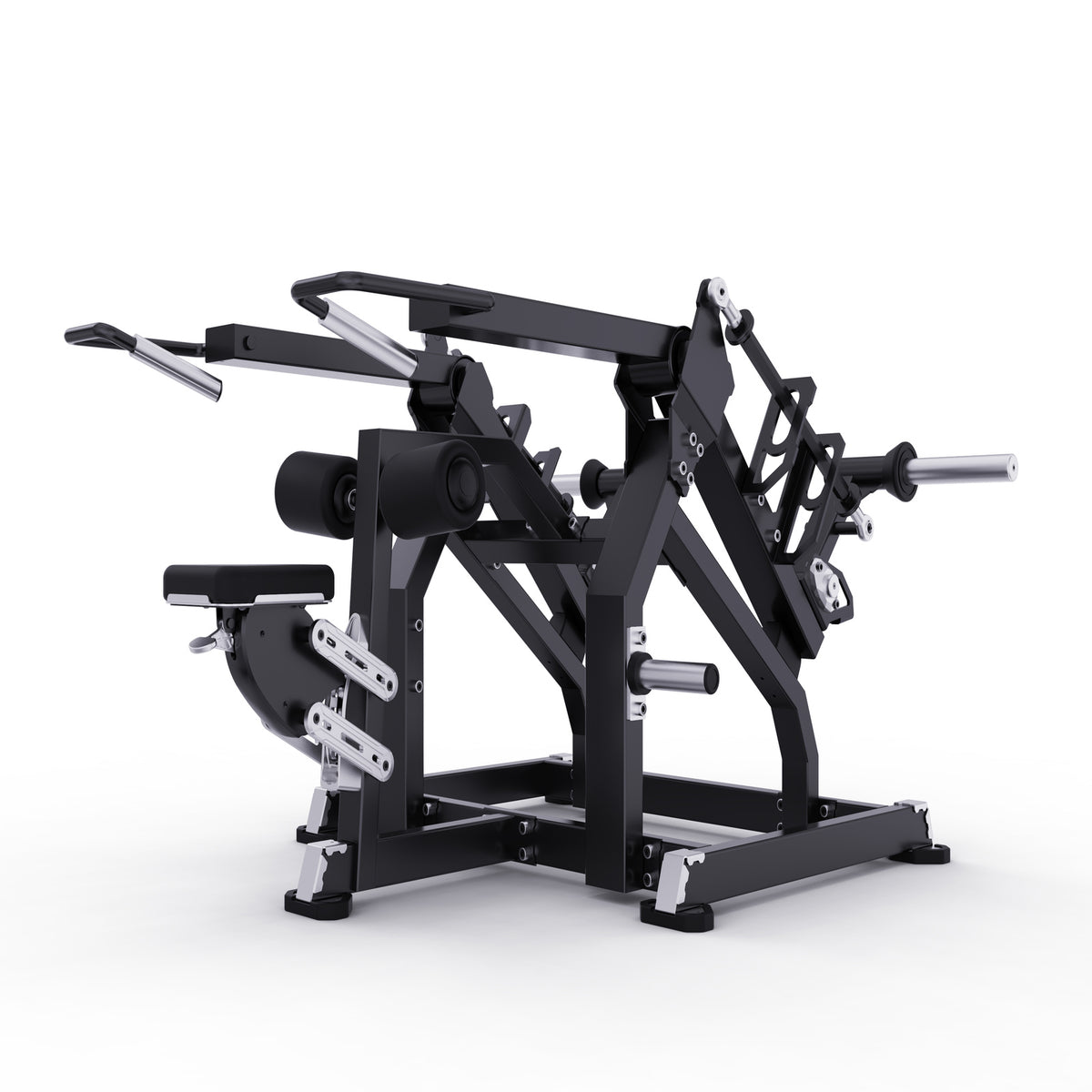DHZ TITAN Mechanix Y965ZA Seated Dip - Plate Loaded Dip Machine für Trizeps- und Brusttraining – seated dip obsidian black seitenansicht