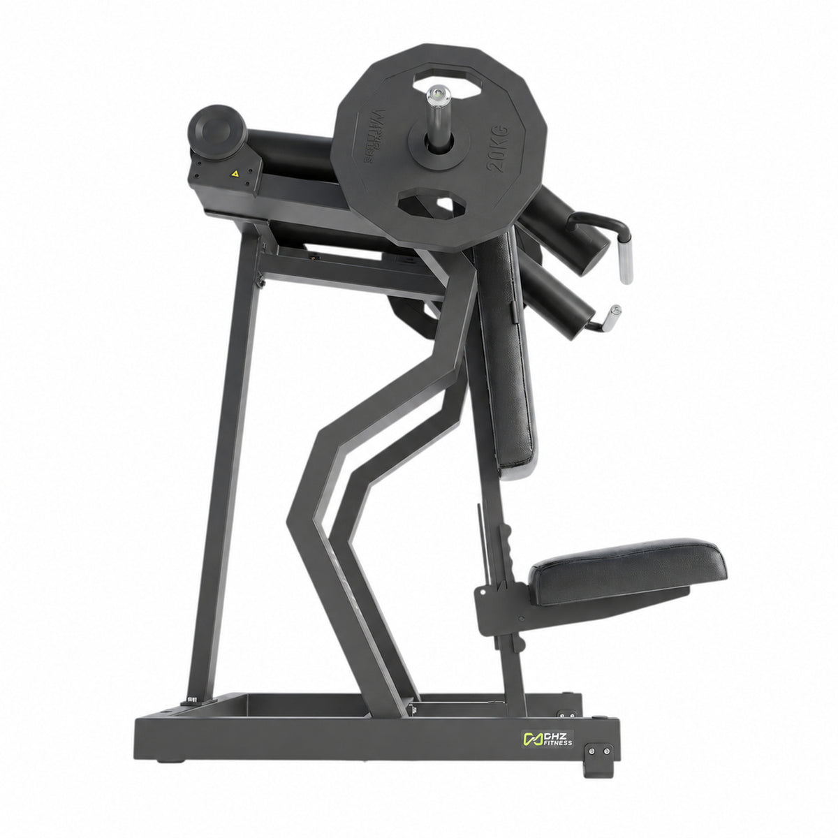 DHZ Y900 Y935 Schulterpresse (Shoulder Press) in Schwarz-Schwarz – Seitenansicht