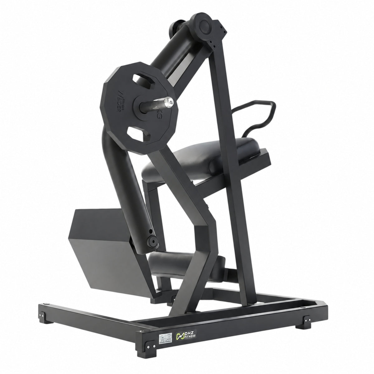 DHZ Y900 Y940 Glute-Kickback-Maschine (Rear Kick) in Schwarz-Schwarz – Rückansicht