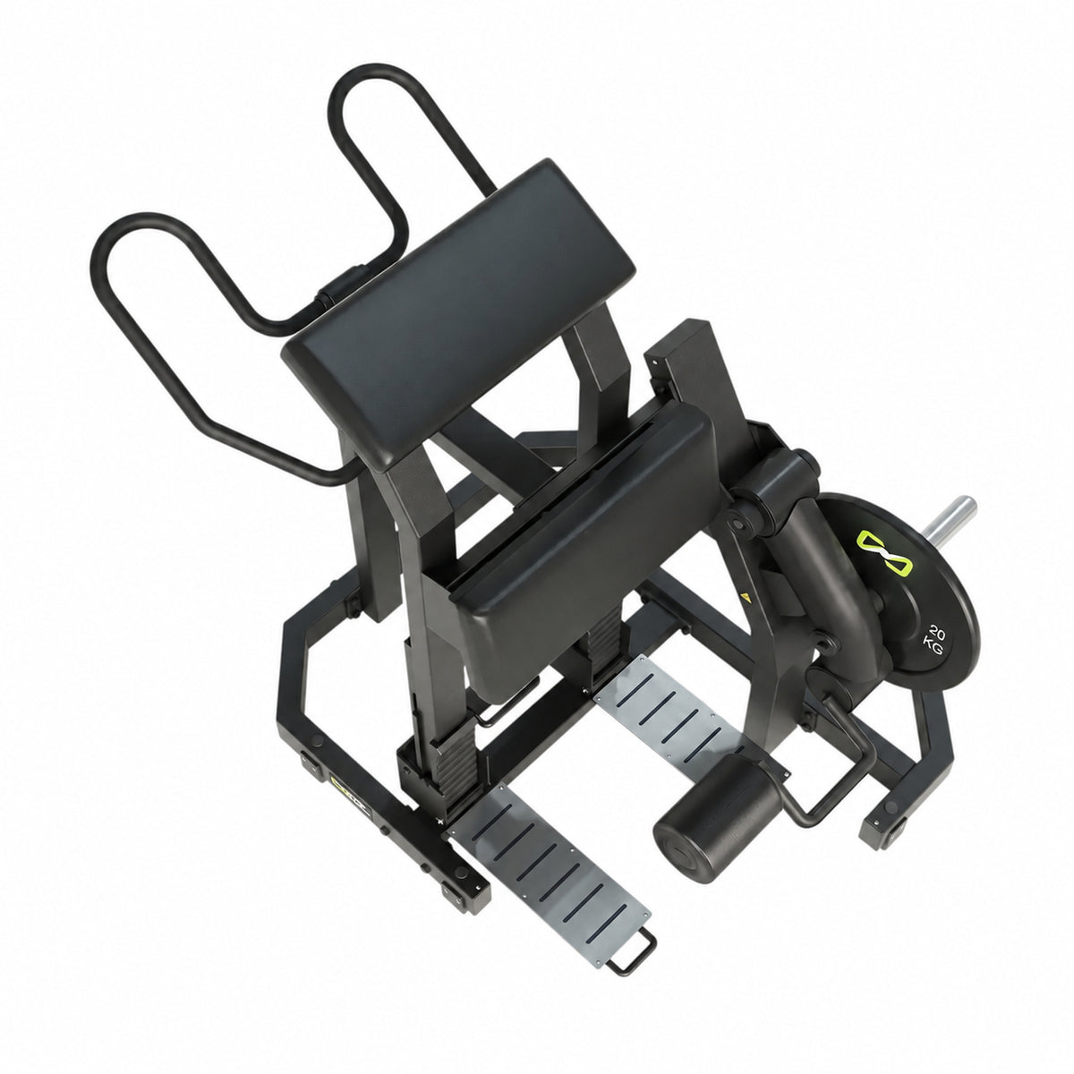 DHZ Y900 Y955 Beinbeuger (Leg Curl) in Schwarz-Schwarz – Ansicht von oben