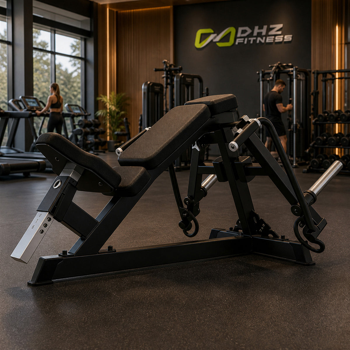 DHZ A612 Incline Fly – Professionelle Plate-Loaded Brustmaschine – Geräteansicht in einem hochwertigen Premium-Fitnessstudio