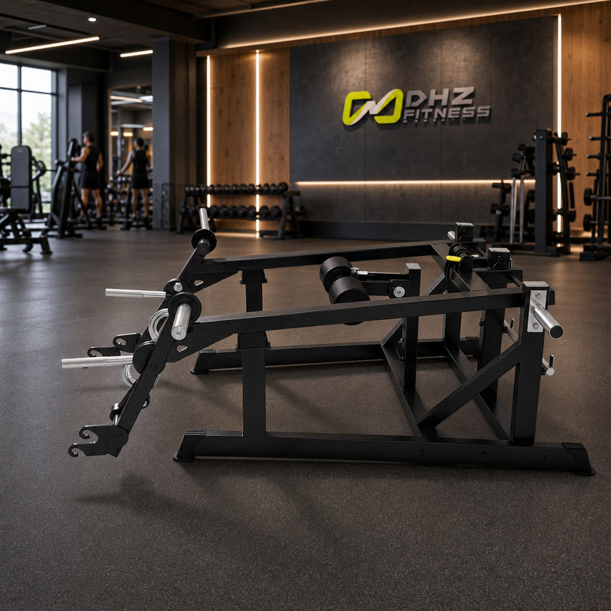 DHZ A621 Deadlift Elite – Professionelle Plate-Loaded Deadlift Maschine – Geräteansicht in einem hochwertigen Premium-Fitnessstudio