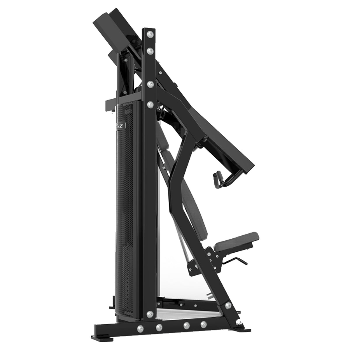 DHZ D-Force PM2038 Chest Press – Dual Weight Stack Brustpresse – schwarze Polster, Produktansicht 10