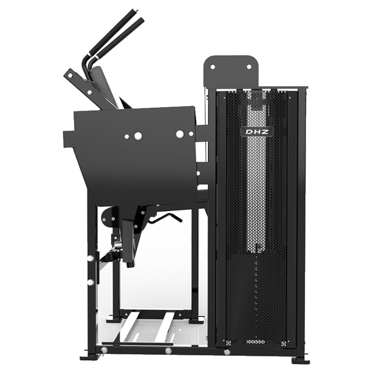 DHZ D-FORCE PM2046 Abdominal Crunch – Dual Weight Stack Bauchmaschine – schwarze Polster, Produktansicht 10