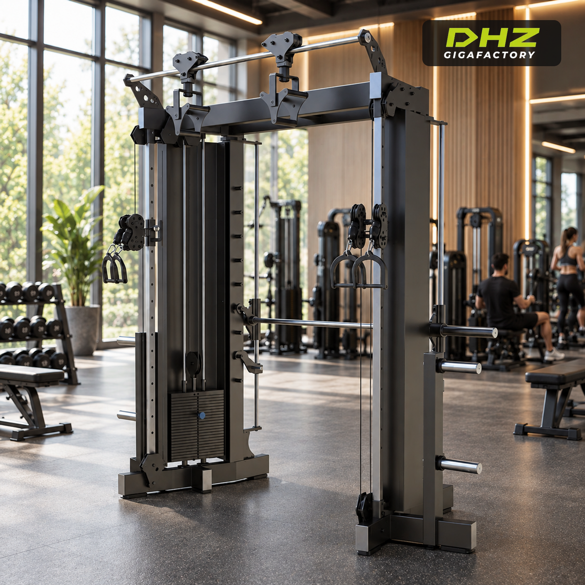 DHZ E6250 Multi Power Station im hellen professionellen Fitnessstudio