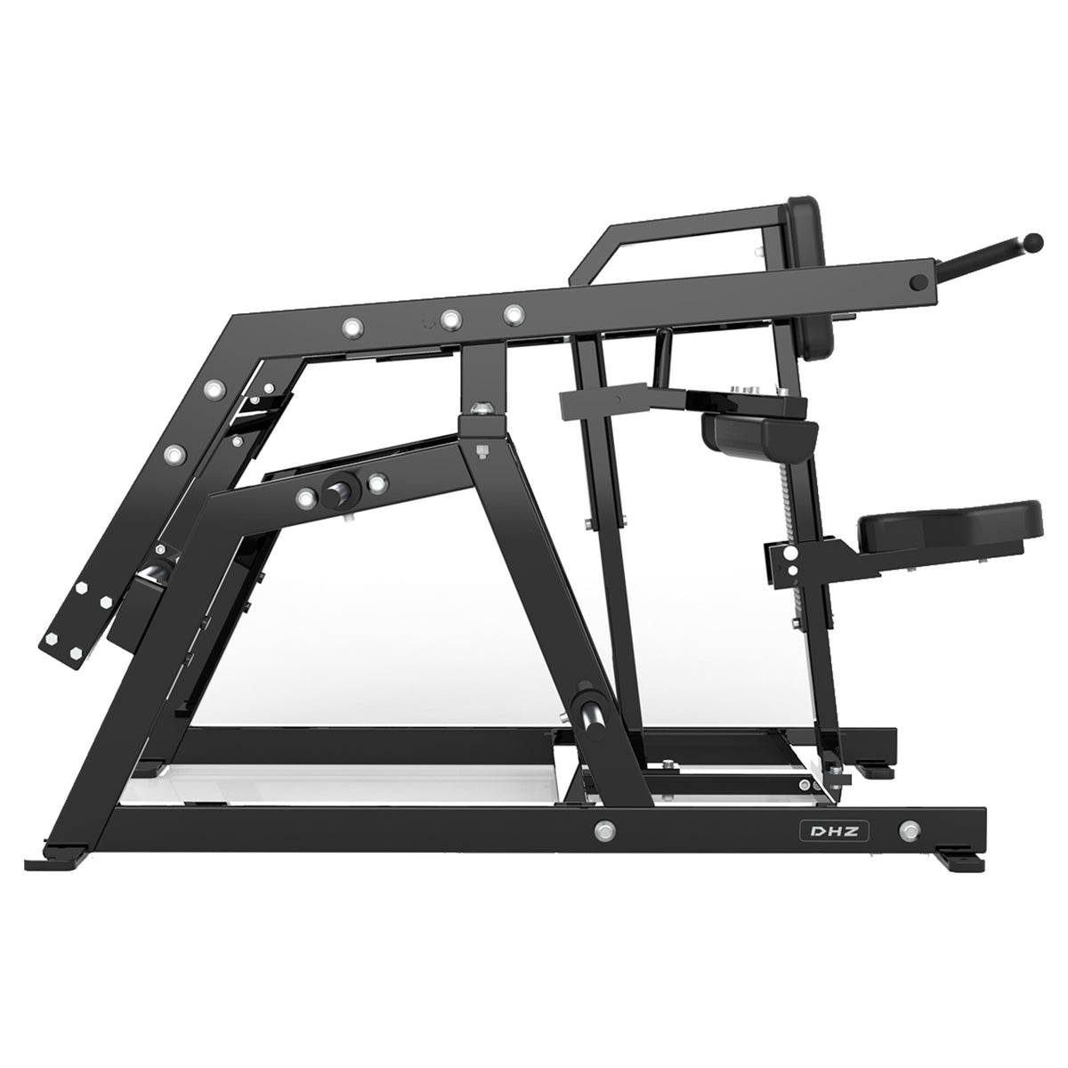 DHZ P-FORCE PM2018 Seated Dip – Plate Loaded Sitzende Dip-Maschine – schwarze Polster, Produktansicht 10