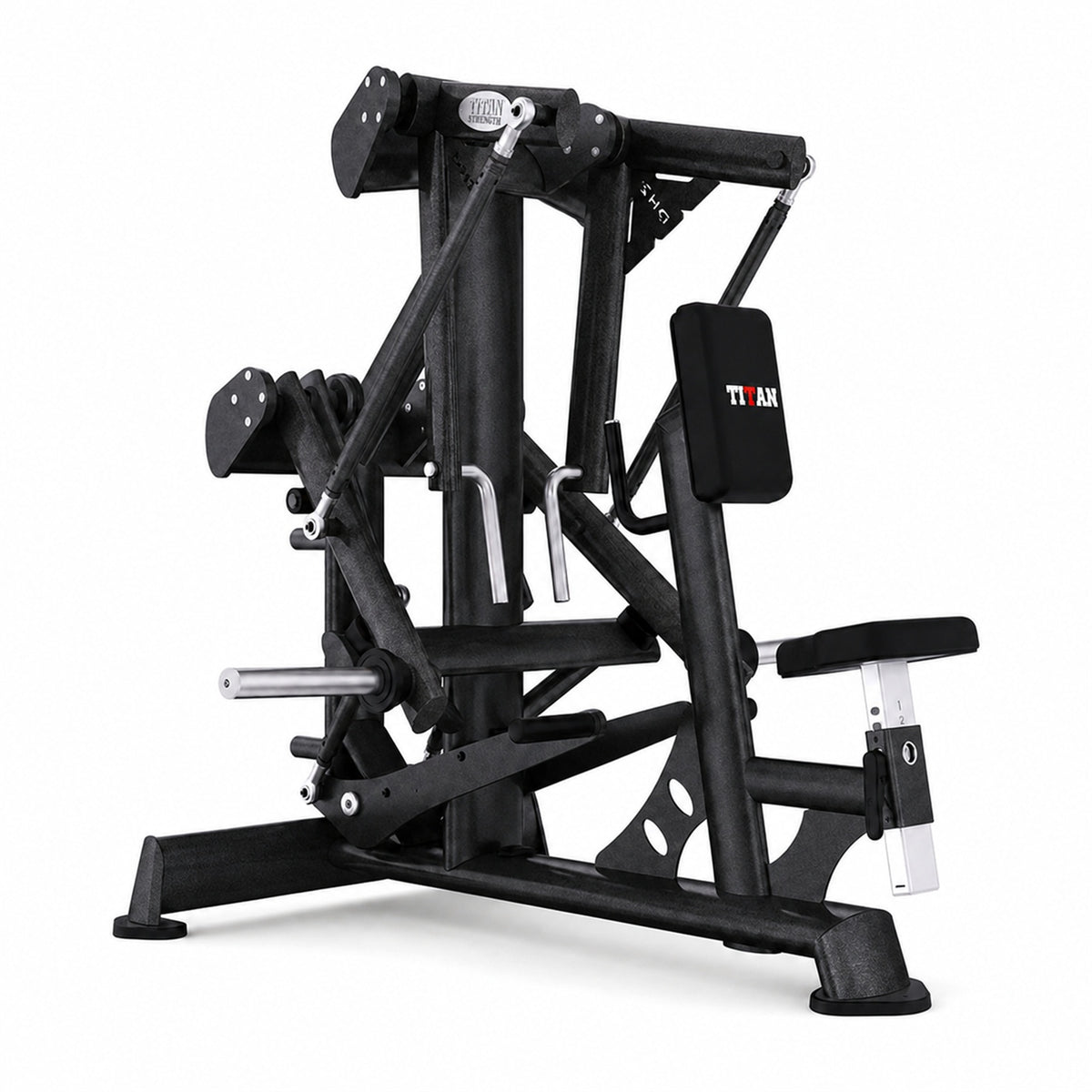 DHZ TITAN Extreme T904 Super Low Row Rudermaschine für oberen Rückenaufbau – super low row obsidian black hauptansicht