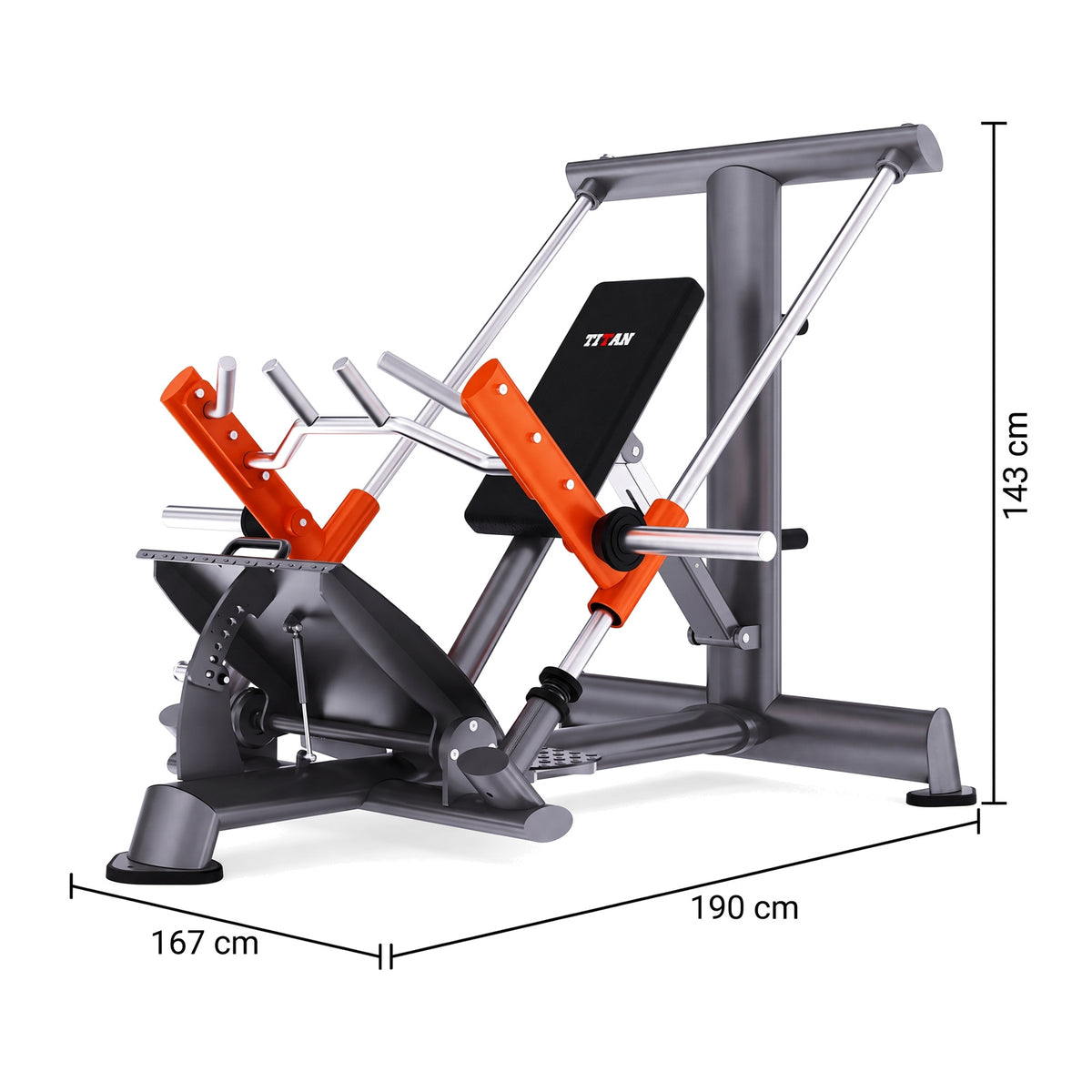 DHZ TITAN Extreme T923 Incline Linear Row – Linearer Rückentrainer – incline linear row rueckentrainer abmessungen