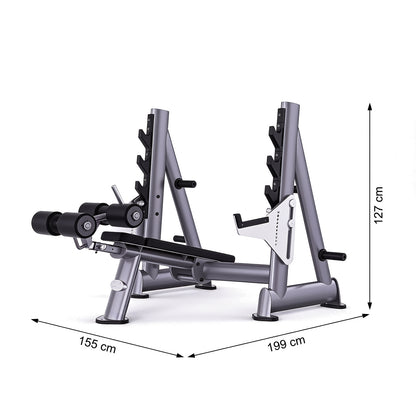 DHZ TITAN Extreme T931 Olympic Decline Bench – Professionelle Negativbank – olympic decline bench langhantelbank abmessungen