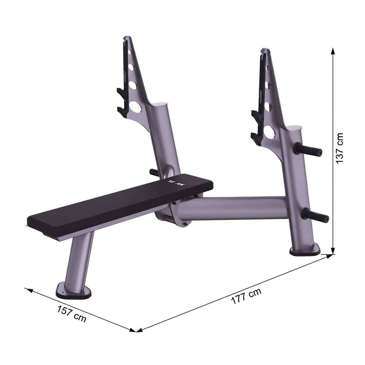 DHZ TITAN Extreme T933P Olympic Flat Bench – Olympische Flachbank – olympic flat bench langhantelbank abmessungen