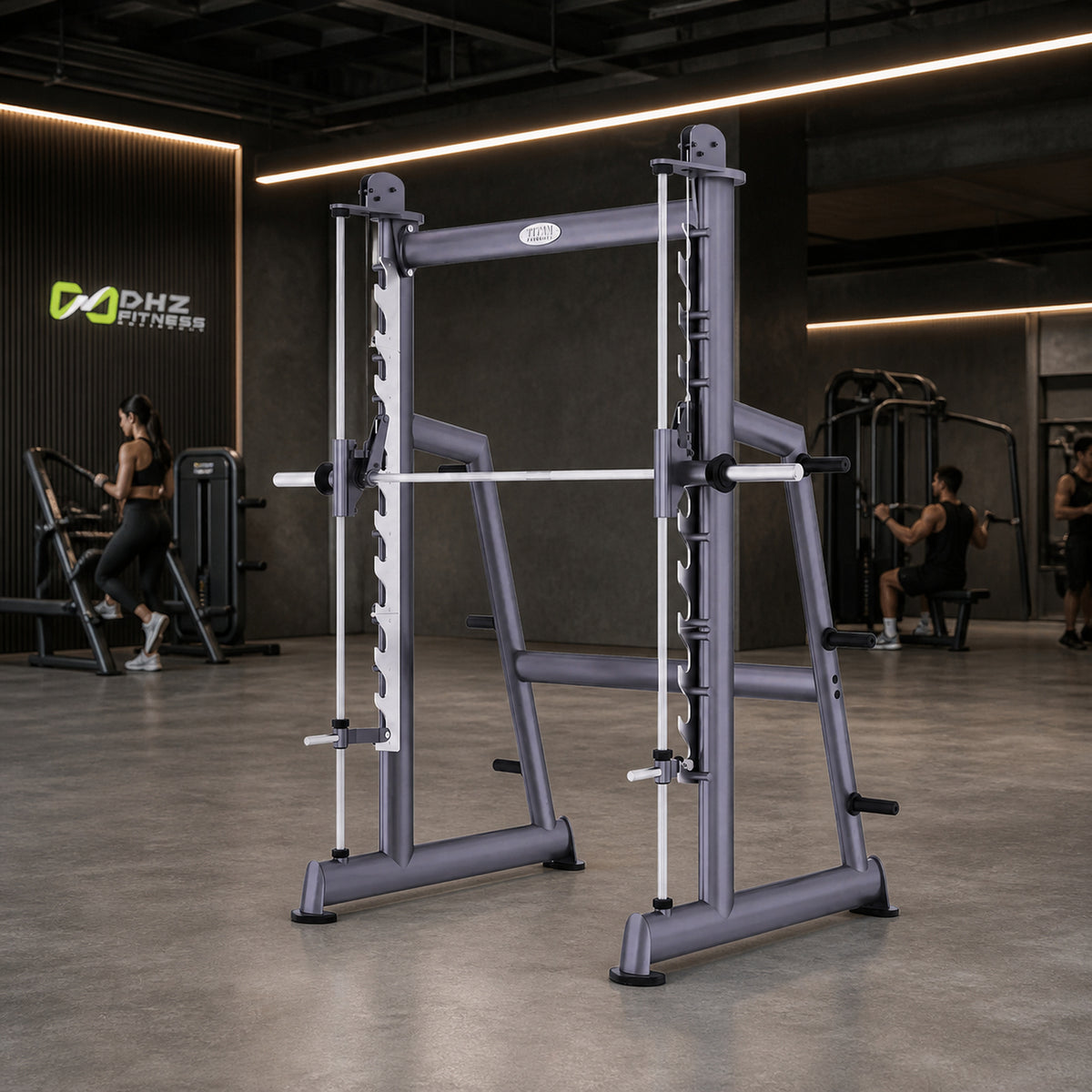 DHZ TITAN Extreme T938 Smith Squat Rack – Professionelle Smith Machine – smith squat rack performance ambiente urban
