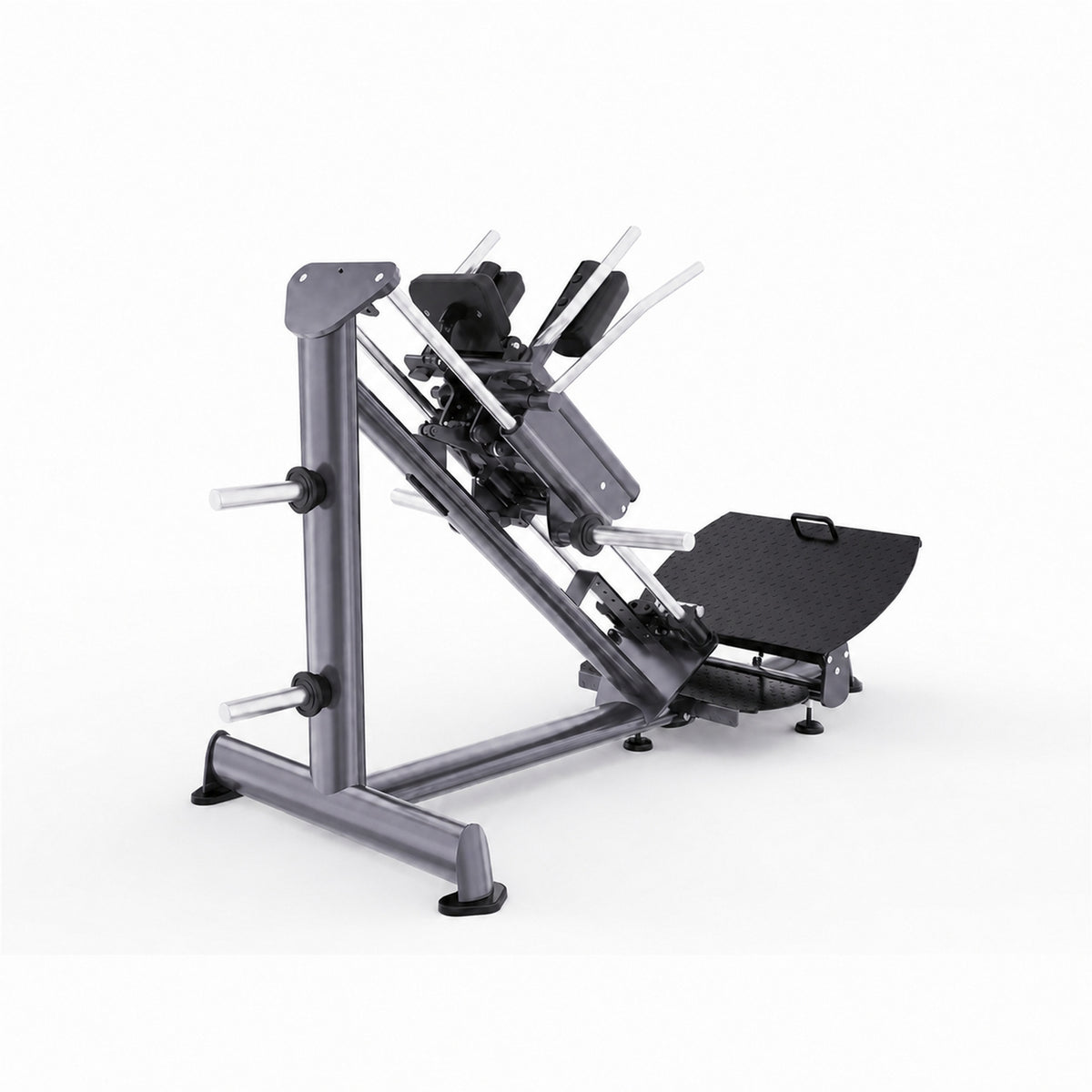 DHZ TITAN Extreme T939 Super Hack Slide – Professionelle Hack Squat Maschine für effektives Beintraining – super hack slide titan grau rueckansicht