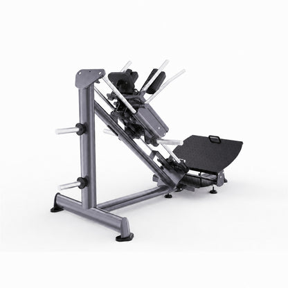 DHZ TITAN Extreme T939 Super Hack Slide – Professionelle Hack Squat Maschine für effektives Beintraining – super hack slide titan grau rueckansicht