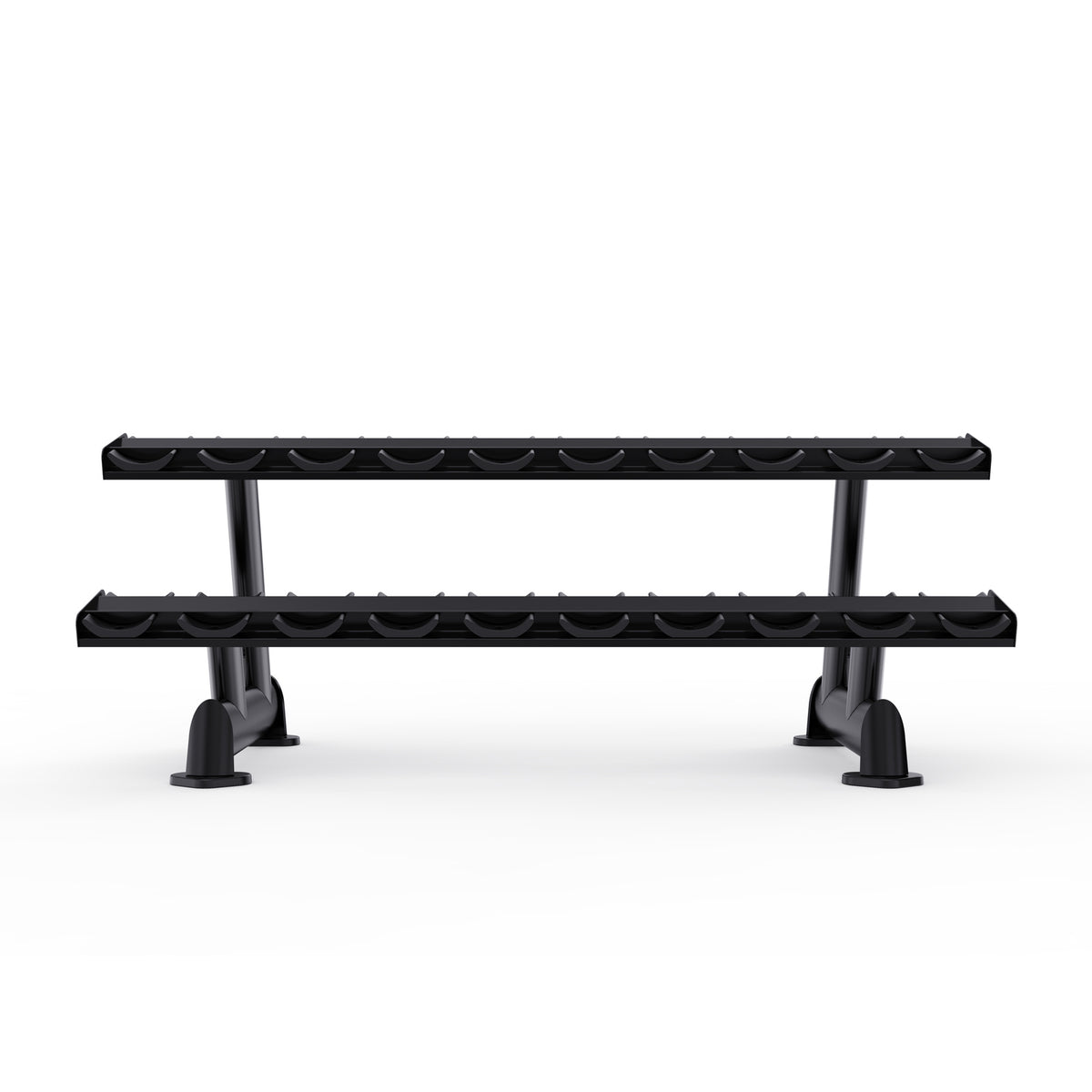 DHZ TITAN Extreme T943 Dumbbell Rack – Professioneller Kurzhantelständer – dumbbell rack kurzhantelstaender obsidian black frontansicht