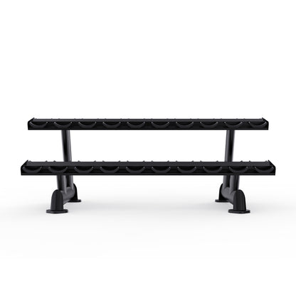 DHZ TITAN Extreme T943 Dumbbell Rack – Professioneller Kurzhantelständer – dumbbell rack kurzhantelstaender obsidian black frontansicht