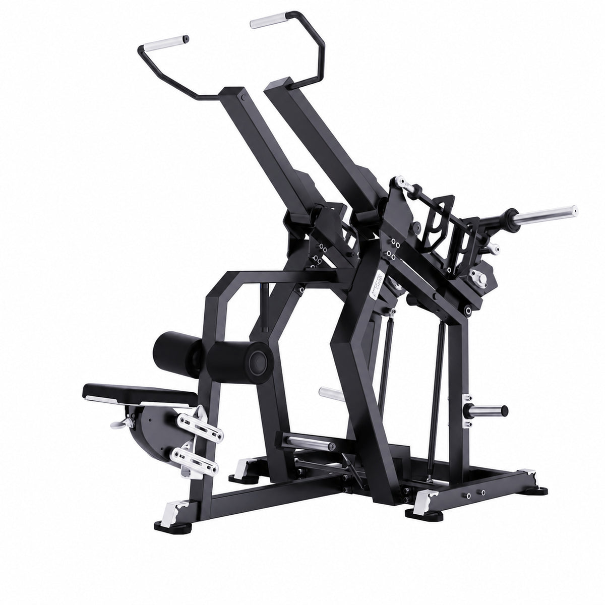 DHZ TITAN Mechanix Y920ZA Pull Down - Plate Loaded Latzug für Fitnessstudios und professionelles Rückentraining – pull down obsidian black seitenansicht