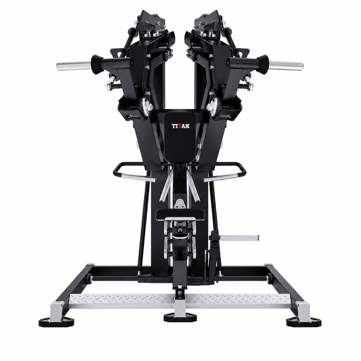 DHZ TITAN Mechanix Y925ZA Low Row - Plate Loaded Rudergerät für Rücken – low row obsidian black frontansicht
