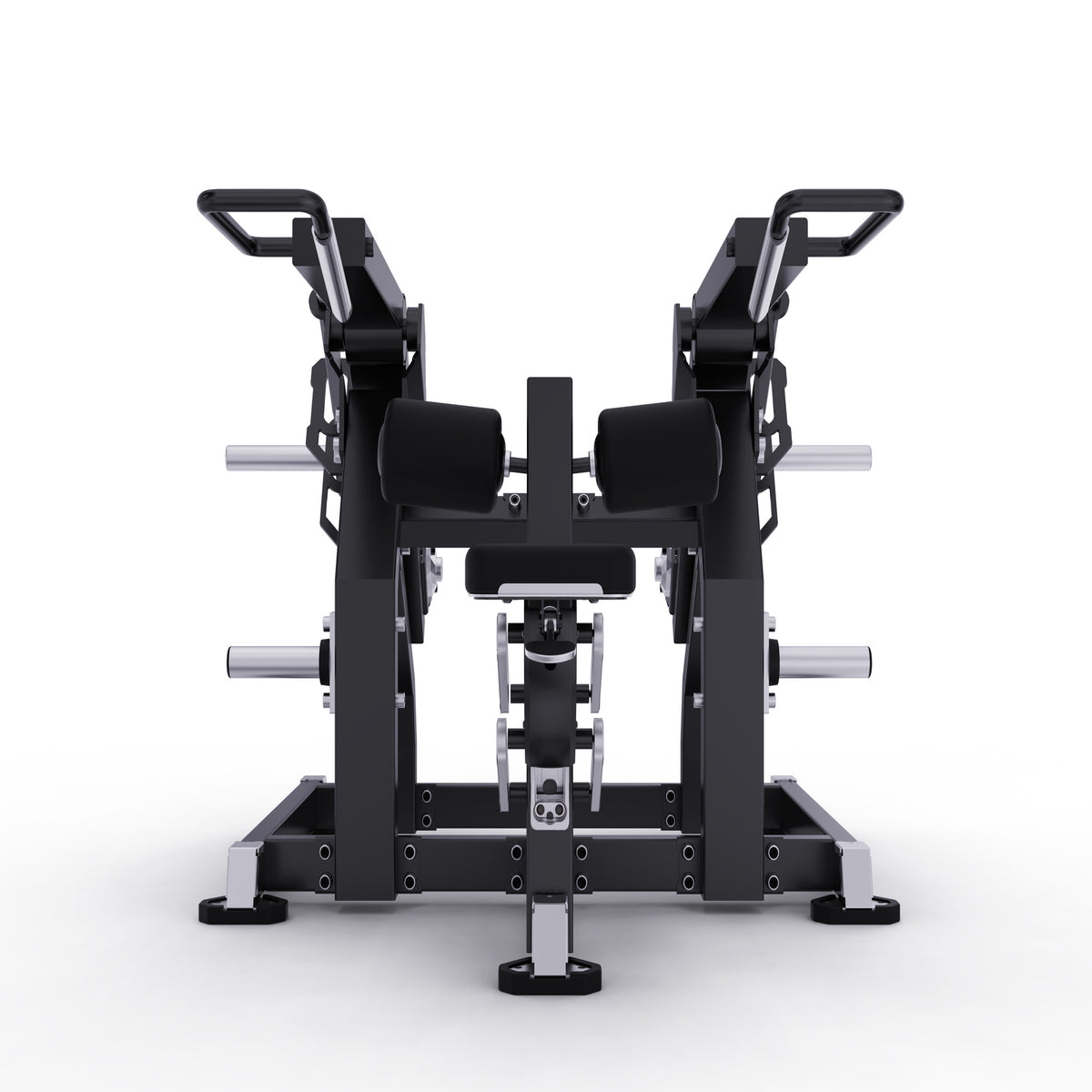 DHZ TITAN Mechanix Y965ZA Seated Dip - Plate Loaded Dip Machine für Trizeps- und Brusttraining – seated dip obsidian black frontansicht