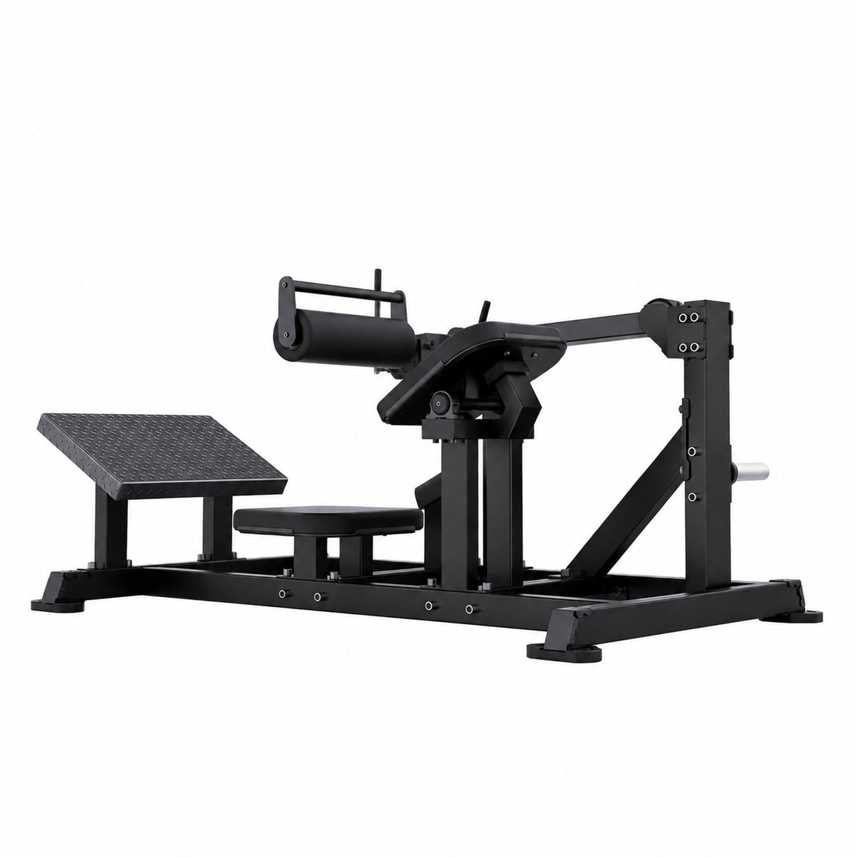 DHZ TITAN Mechanix Y984ZA Hip Thrust - Plate Loaded Gerät für Gesäßtraining – hip thrust obsidian black perspektivansicht