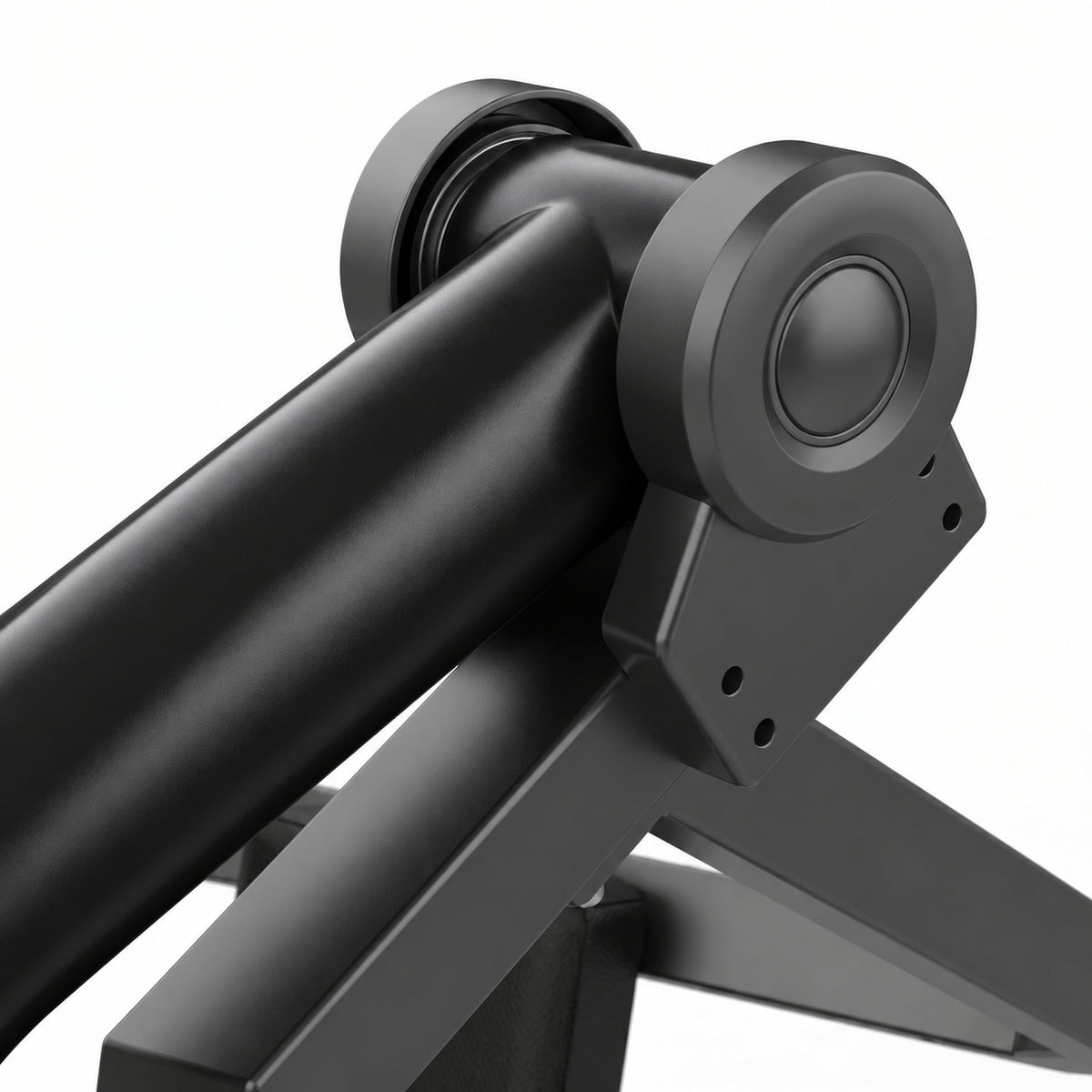 DHZ Y900 Y905 Brustpresse (Chest Press) in Schwarz-Schwarz – Detail von Bewegungsarm und Gelenk