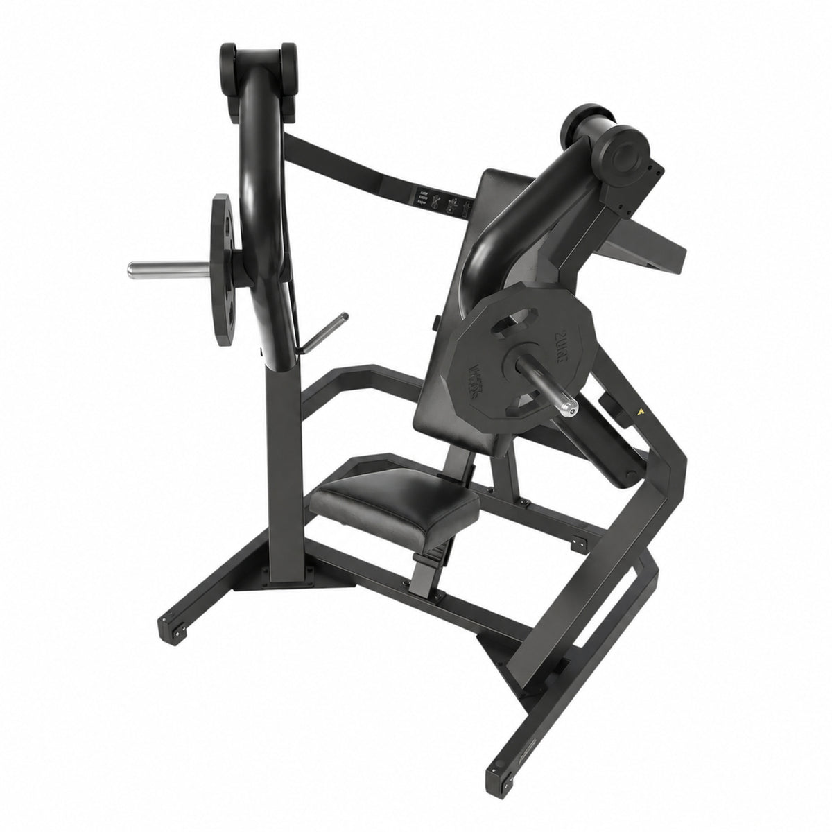 DHZ Y900 Y910 Decline-Brustpresse (Low Chest Press) in Schwarz-Schwarz – Schrägansicht