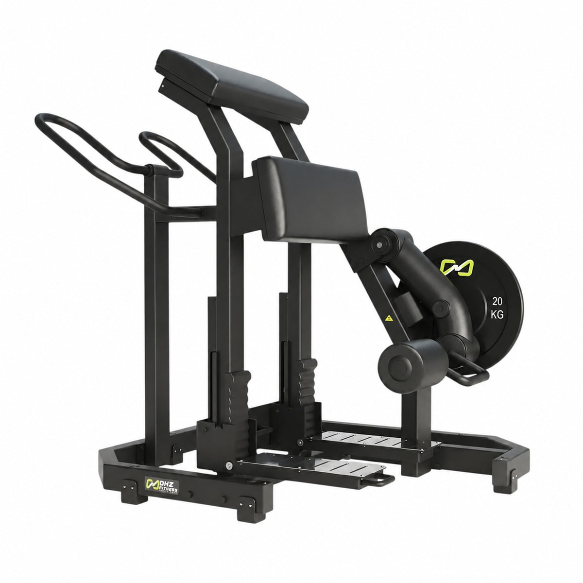 DHZ Y900 Y955 Beinbeuger (Leg Curl) in Schwarz-Schwarz – Seitenansicht