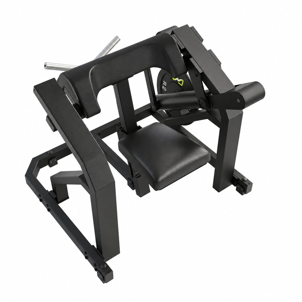 DHZ Y900 Y970 Bizepsmaschine (Biceps Curl) in Schwarz-Schwarz – Ansicht von oben